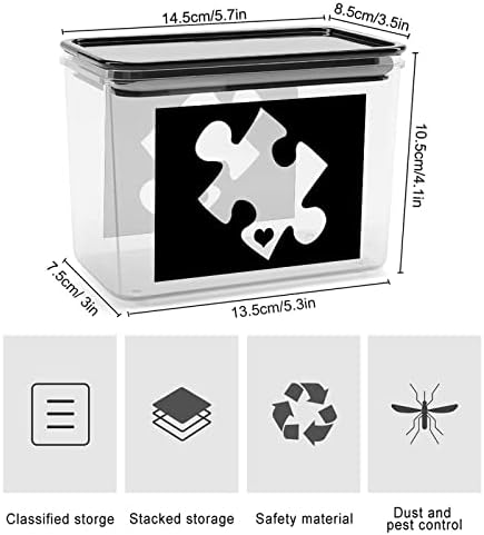 Свесност за аутизмот Загатка Парче Кутија За Складирање Пластична Храна Организатор Контејнер Канистри Со Капак За Кујна