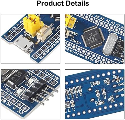 ALMOCN 3PCS STM32F103C8T6 ARM STM32 Минимален модул за развој на системот STM32F103C8T6 Основен одбор за учење за Arduino