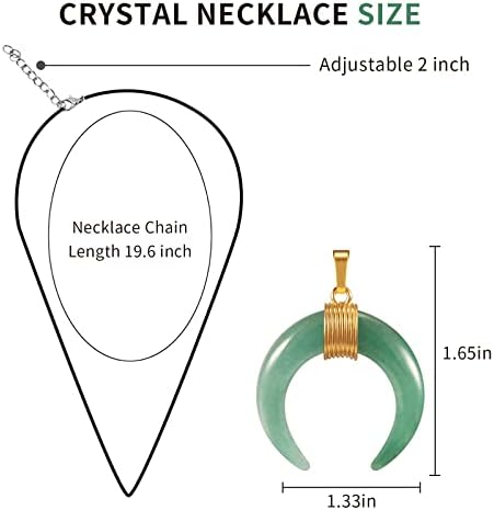 Клавис заздравувачки кристал ѓердан - кристали на полумесечина и лековити камења Реики природен камен приврзок лековити кристали чакра ѓердан за жени