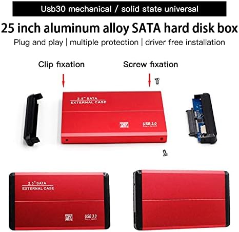 Конектори 2,5 инчи SATA до USB3.0 HDD куќиште за мобилен хард диск за SSD надворешно складирање HDD кутија со USB3.0/2.0 кабел ABS -