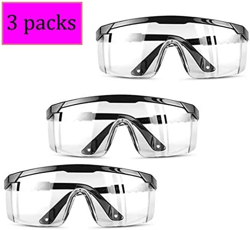 Eluugie 3 пакуваат заштитни очила против магла за безбедност на очила за безбедност на очила за безбедносни очила за безбедност на работното место над очила/заштитни о