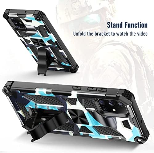 konyaoo Samsung Galaxy S20 5G Фирма и пад Доказ Camo Заштитни Случај Со Штанд, Двослоен Хард КОМПЈУТЕР + Tpu Капак Компатибилен Со