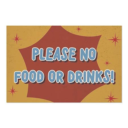 CGSignLab | Ве Молиме Без Храна Или Пијалоци-Носталгија Пукна Прозорец Прицврстување | 18x12