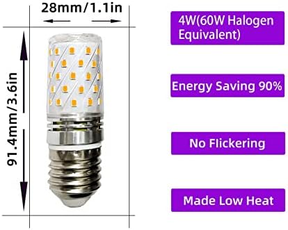 LIENNGKE 4 Пакет E26 E27 LED Светилки Затемнети 60w 50w 40w Халоген Еквивалент Едисон Топло Бело 3000K 4w 600Lm AC 110V 120V 130v