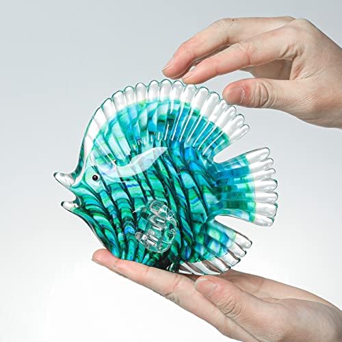 Лонгвин рачно изработена стаклена лента Тропска риба скулптура стаклена рака разнесена морска животинска фигура домашна таблета за
