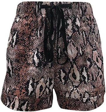 lcziwo плус големина жени удобно влечење на обични еластични џебови од половината шорцеви летни плажа лесни кратки панталони