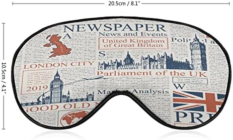 Весници во Велика Британија во Лондон, за спиење, слепа маска, симпатична обвивка за сенка на очите со прилагодлива лента за жени