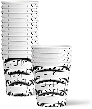 Музички белешки за роденденски партии поставени плочи за салфетки чаши комплет за садови за 16