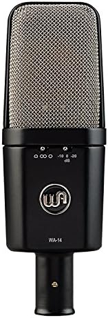 Топол Аудио ВА-14 Голем Дијафрагма Кондензатор Микрофон, Црна Со сребрена решетка