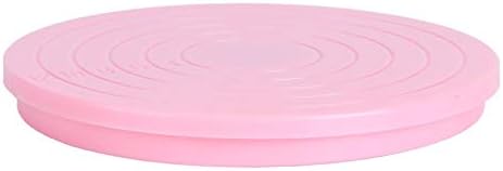2 парчиња Пластична Основа За Ротирачка Торта Од 360 Степени Стојат Розова Украсна Грамофонска Кујна Алатка За Печење Анти-Лизгачка