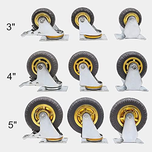 НИЈАНКСИН 360°Вртливи Тешки Индустриски Тркала Транспортни Тркала Количка Мебел Тркалце Универзална Вртлива Плоча Тркалце Тивка Замена