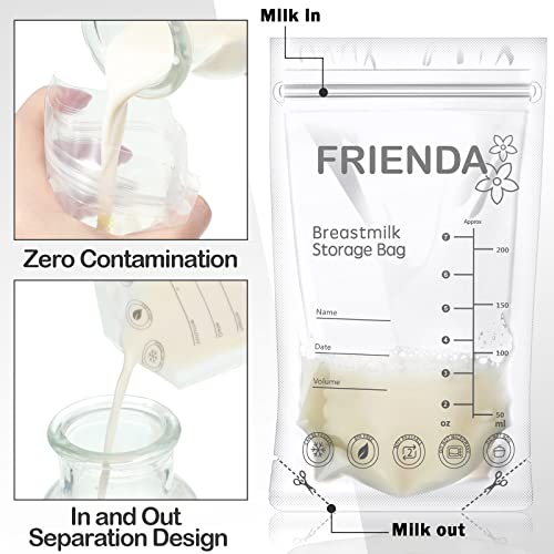 600 Брои Вреќи за Складирање Мајчино Млеко 7 мл Вреќи за Складирање Мајчино Млеко за Доење Самостојни Вреќи За Чување Мајчино Млеко Без