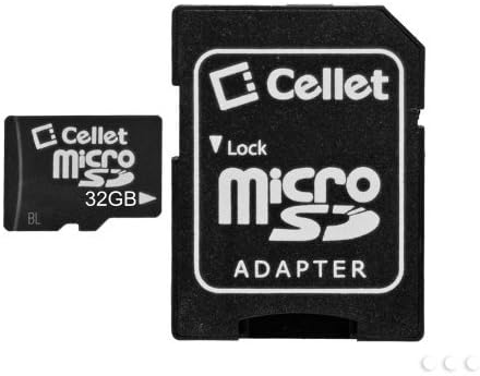 Cellet 32GB Toshiba Micro Sdhc Картичката Е Прилагодена Форматирана за дигитално снимање со голема брзина, без загуби! Вклучува Стандарден Сд Адаптер.