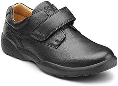Д-р удобност Вилијам црни дијабетични чевли за мажи-лесни со отстранлив чевли за чевли за секој ден, носат чевли