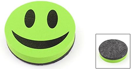 Uxcell Магнетна насмевка Дизајн на лице Дизајн на табла/чистач, зелена/црна