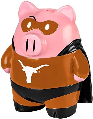 Засекогаш колекционерско ниво NCAA Тексас Лонгхорнс свинче банка, тимски бои, една големина