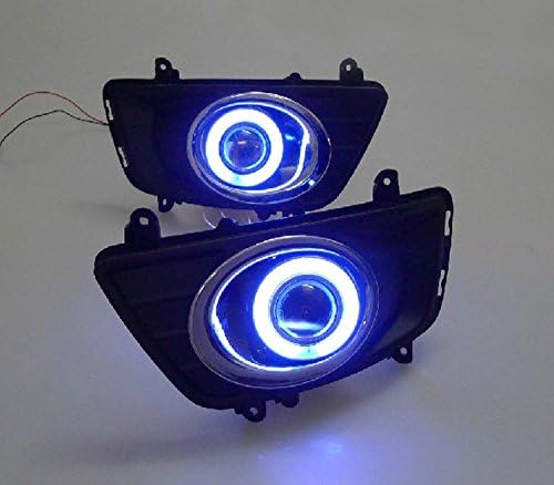 Auptech LED Ангел Очи DRL Магла Светлина Точно Одговара Магла Покрие СО 55w H11 Халогени Светилки За Kia Carens / Киа Рондо 2007-2010