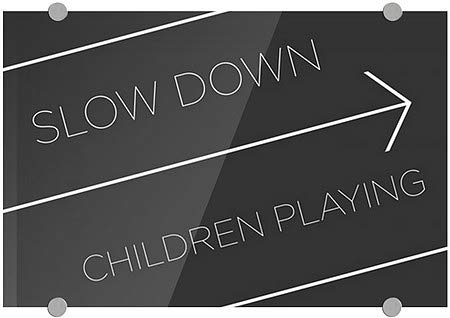 CGSignLab | „Забави деца кои играат -басични црни“ премиум акрилен знак | 18 x12
