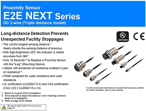 E2E-X10MD212-T 5m M12 10mm Незаштитен Dc 2-Жичен NC Пред-Жичен Цилиндричен Сензор За Близина