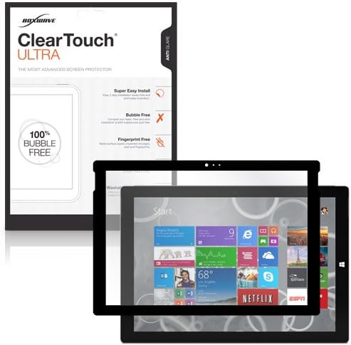 Заштитник на екранот во Boxwave, компатибилен со Microsoft Surface Pro 3 - Cleartouch Ultra Anti -lare, Bubble Free Screen W/обоена