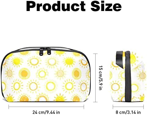 Преносни Торбички За Електронски Организатор Едноставна Жолта Торбичка За Дизајн На Уметнички Дизајн На Сонце Торба За Складирање