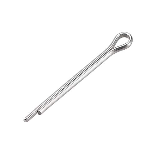 Uxcell Split Cotter Pin - 1,5 mm x 16mm 304 не'рѓосувачки челик 2 -излез со клип за прицврстување на сребрен тон 60 парчиња