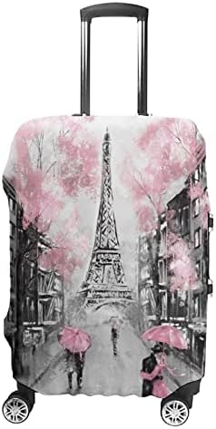 Маслена Слика Париз Ајфеловата Кула Багаж Покритие Смешни Патување Куфер Заштитник Багаж Покритие