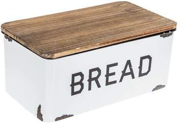 Бела Емајл Кутија За Леб Кујна Складирање Контејнер Декорација