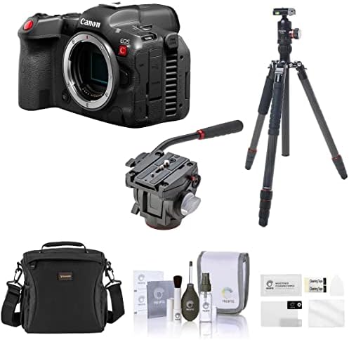Canon Eos R5 C Огледало Дигитална Кино Камера Тело, Пакет Со Фотопро X-Go Макс Јаглеродни Влакна Статив/Монопод, Течност Видео Главата, Торба,