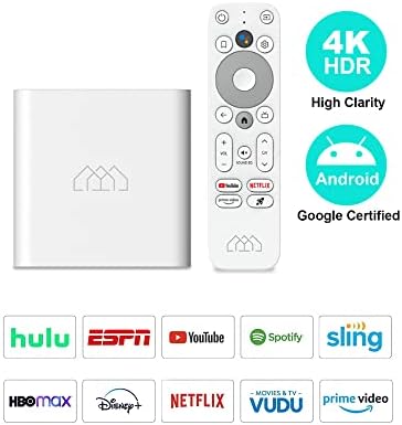 Андроид 11 ТВ-кутија R Lite 4K HDR Поддршка за гласовен далечински управувач со вграден Chromecast Вграден Google Certifified Streaming Media Player