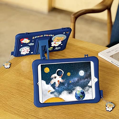 Случај за деца Essstore за Huawei Mediapad M5 Lite 8 и Honor Tab 5 Case, Space Travel Casue Case Priends Prinking Priends Procrof Cover со