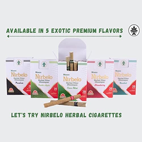 Nirbelo Herbal Cirgeette тутун бесплатно и бесплатно никотин за откажување од пушење и алтернативни 60 цигари на природата