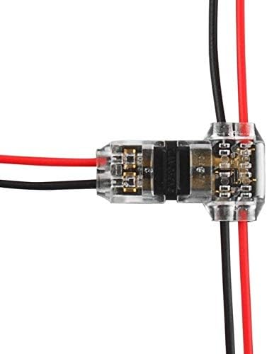 Onvas [ONVAS] Трговија на големо T форма 2pin Terminal Block Connector Scotch Lock за електрична жица од 18-22Awg, LED лента конектор -