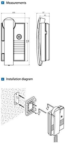 Commax AC110V 2-Начин Жичен Внатрешен Домофон TP-1BE/TP-1BS