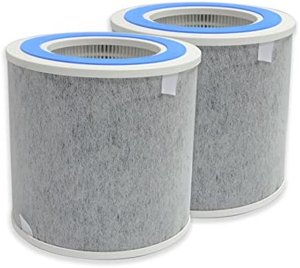 Замена на 2-пакети Pureburg H13 True HEPA Filters компатибилни со прочистувачите на воздухот на ајкула HP100 HP102, 3-во-1 серија HC450 HC451