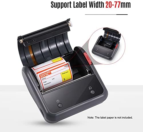 XXXDXDP Преносен 80мм термички етикета печатач BT етикета Производител на налепница машина за полнење на батеријата компатибилна