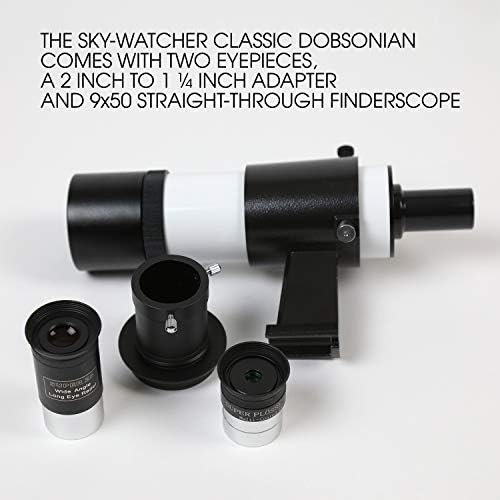 Sky-Watcher Classic 250 Dobsonian 10-инчен телескоп на апертура-цврста цевка-едноставен, традиционален дизајн-лесен за употреба, совршен за почетници