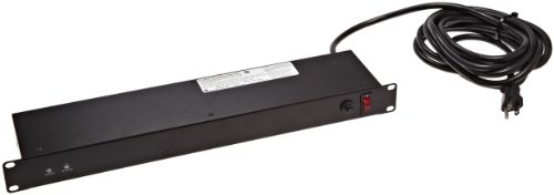 Bud Industries POS-194-S челик потиснати потиснати ленти за напојување RackMount Power 19 L x 2,5 W x 1,72 H, црно