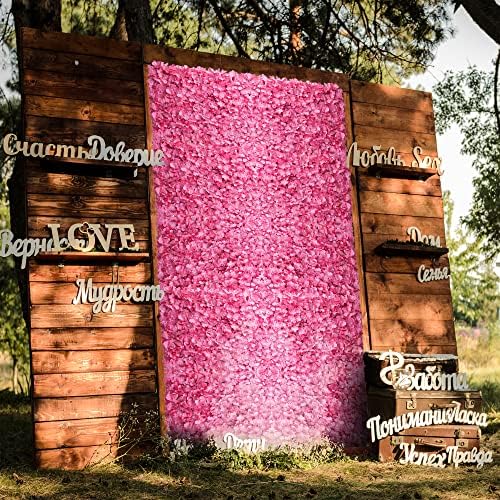 Цветни wallидни панели Декор на позадината: Бросмон розова вештачка цветна позадина за свадбена забава Бебе невестински туш, 6 парчиња