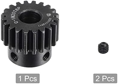 Uxcell 8mm отвор 20T модул 1 15 челик Spur Diffial Pinion Gear Gear Gear Gear