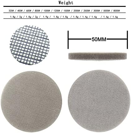 Zsblxhhjd Абразивна шкурка 2 50мм сунѓерски диск Шачка за шкурка Влатна суво 320-8000 Грит за полирање и мелење на накит со автомобил Телефон