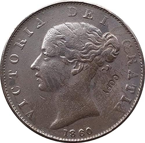 Предизвик Монета ВЕЛИКА БРИТАНИЈА1860 Монети Копија Копија Собирање Подароци Монета Колекција