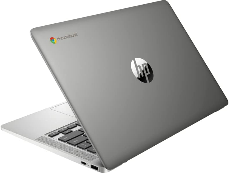 HP Chromebook 14a-nd0010ca 14-инчен Лаптоп КОМПЈУТЕР AMD 3015c 4 GB RAM Меморија; 64 GB Emmc Складирање Google Chrome OS, USB