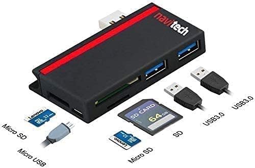 Навитех 2 во 1 ЛАПТОП/Таблет USB 3.0/2.0 Hub Адаптер/Микро USB Влез со Читач НА Sd/Micro SD Картички Компатибилен Со HP Chromebook