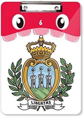 Сан Марино Европа Национален Амблем Уста Таблата Со Исечоци Папка Подлога Подлога Подлога Подлога А4