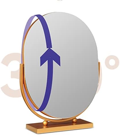 Fifor 360 ° вртење на суета огледало, огледало за шминка со метален штанд, преносен countertop огледало за бричење на бања со шминка, подарок