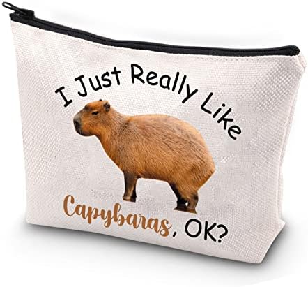 Jytapp Capybaras Козметичка Торба Животните Љубовник Подароци јас Само Откачен Љубов Capybaras Во Ред Шминка Патент Торбичка Торба
