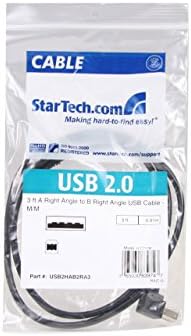 StarTech.com 91см / 91см ПРАВ Агол ДО Б ПРАВ Агол УСБ Кабел-0,91 м ПРАВ Агол УСБ 2,0 - 1Х УСБ а 1Х УСБ Б-Црна