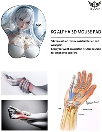 Аниме игри на Глувчето рампа 3D, Гумени Мат База На Рачниот Зглоб Поддршка Одмор Цртан Филм Nonslip Mousepad, Officeономски