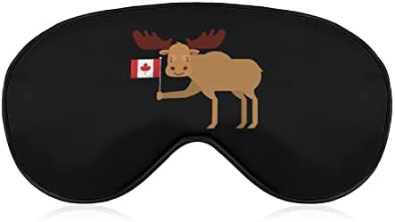 Симпатична лоза Канада знаме за спиење маска за очи мека смешна сенка на очите за слепите очи за очи за спиење за патување за